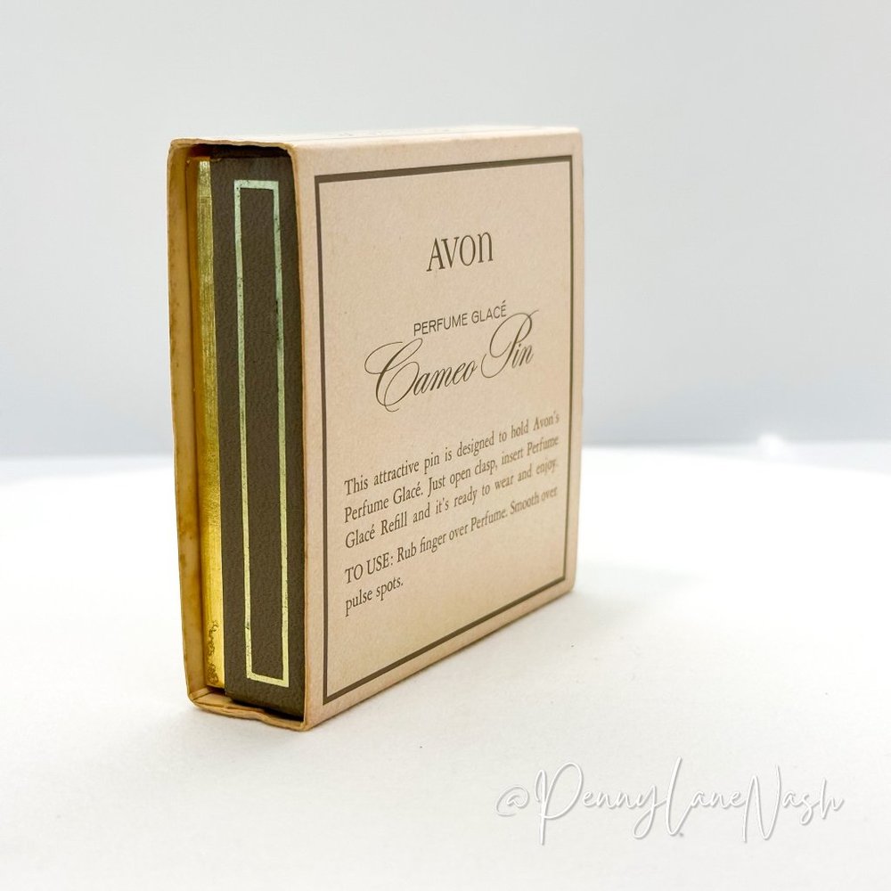 NIB Vintage Avon Perfume Glace Silhouette Cameo Pin Brooch - Picture 3 of 7